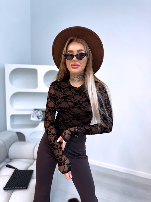 Tinklelis bodis "ROMANTIC SWAY HS10117" - ŠOKOLADAS