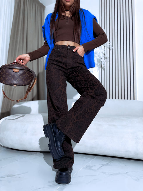 "JAGER Y3389" jeans - LEOPARD