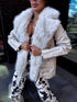 Light Beige Jacket with Beige Fur "LUX FUR" FL47