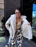 Light Beige Jacket with Beige Fur "LUX FUR" FL47
