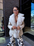 Light Beige Jacket with Beige Fur "LUX FUR" FL47
