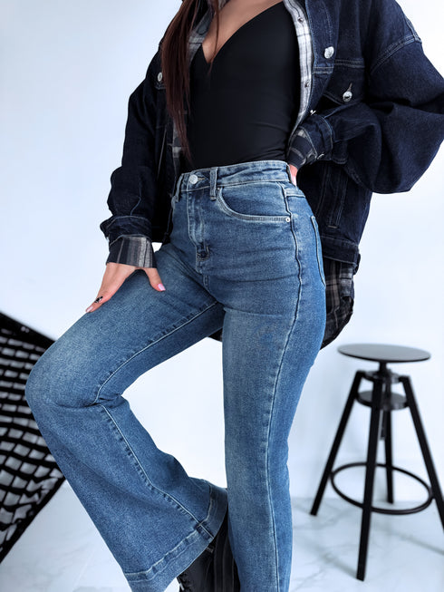 FLARED džinsa bikses "PURE BLUE" 8913