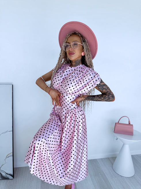 DOTTED dress "TOO MUCH" 1367 - SOFT PINK