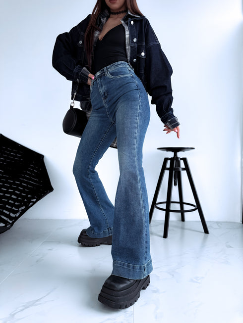 FLARED džinsa bikses "PURE BLUE" 8913