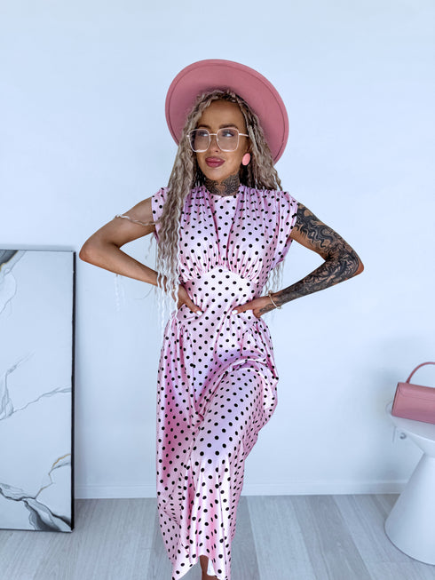 DOTTED dress "TOO MUCH" 1367 - SOFT PINK