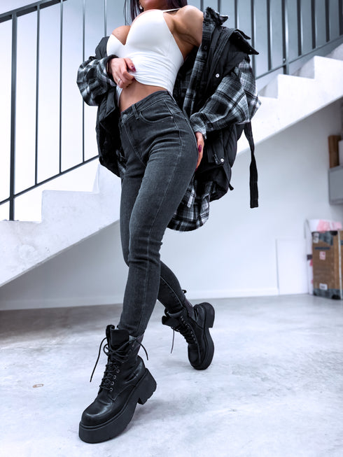 "TIRAMISU" džinsa bikses H932-6 - pelēkas PRE-ORDER