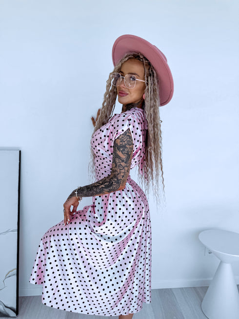 DOTTED dress "TOO MUCH" 1367 - SOFT PINK