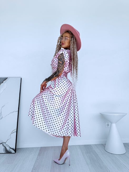 DOTTED dress "TOO MUCH" 1367 - SOFT PINK