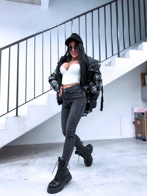 "TIRAMISU" džinsa bikses H932-6 - pelēkas PRE-ORDER