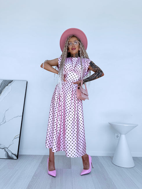 DOTTED dress "TOO MUCH" 1367 - SOFT PINK