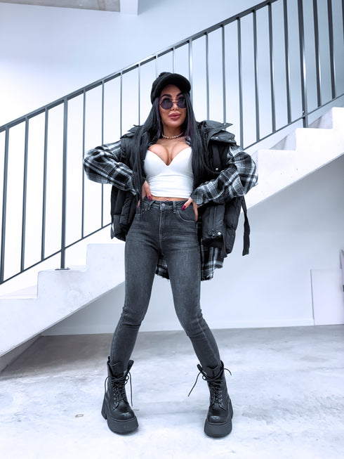 "TIRAMISU" džinsa bikses H932-6 - pelēkas PRE-ORDER