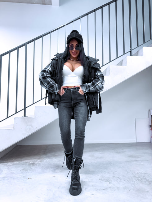 "TIRAMISU" džinsa bikses H932-6 - pelēkas PRE-ORDER