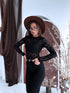 "SERENITY" кружевной топ HS10035 - ЧЕРНЫЙ