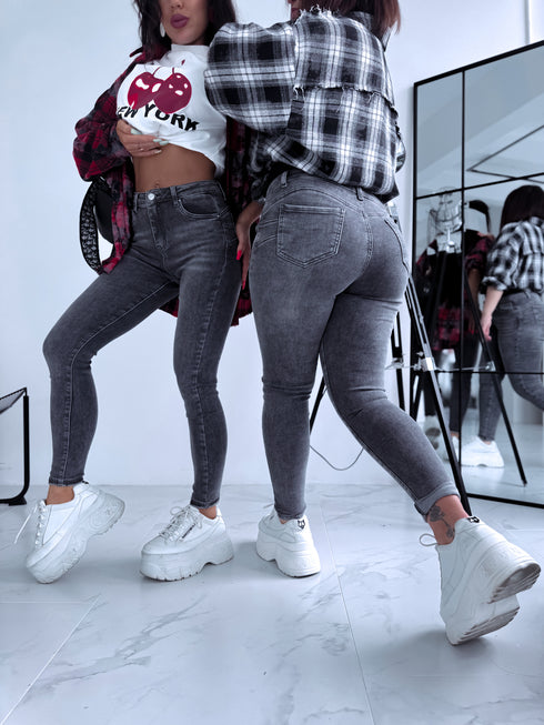 Серые джинсы PUSH-UP "MONTANA" DJ2677