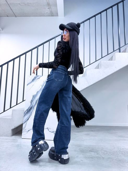 "SUMMIT HM5362-2" džinsa bikses ar siltinājumu - ZILAS