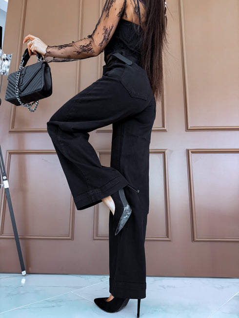 Džinsa bikses "BLACK CHARCOAL" T6358-3 + josta