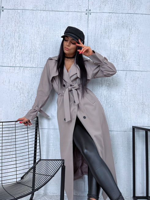 KAPUČĪNO BRŪNS, garais trencis 02 "PAVASARA LUX"