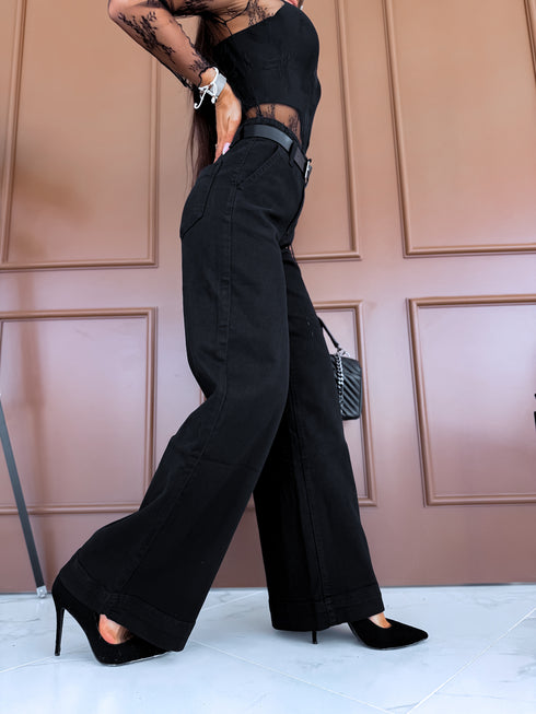 Džinsa bikses "BLACK CHARCOAL" T6358-3 + josta