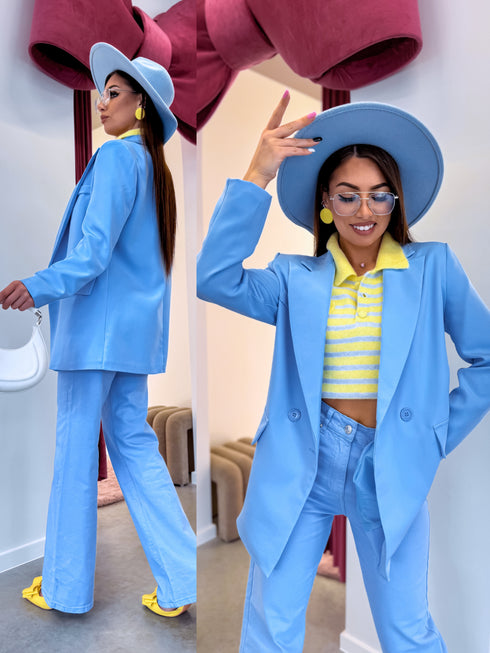 VIENAS DYDIS švarkas "LAST KISS" 2412 - ŠVIESIAI MĖLYNA