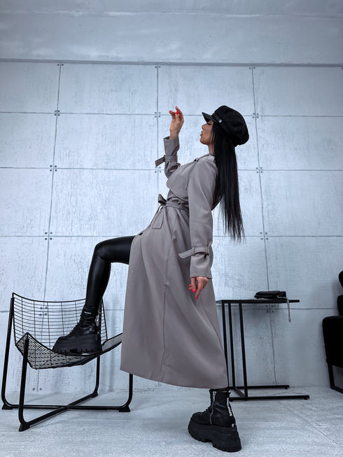 KAPUČĪNO BRŪNS, garais trencis 02 "PAVASARA LUX"