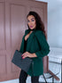 Emerald green, ONE SIZE jacket + black top