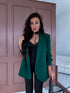 Emerald green, ONE SIZE jacket + black top