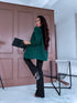 Emerald green, ONE SIZE jacket + black top