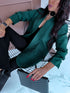 Emerald green, ONE SIZE jacket + black top