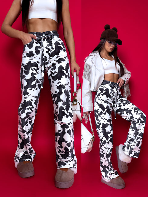 Джинсы "FASHION PRINT Y3357" - серо-коричневые