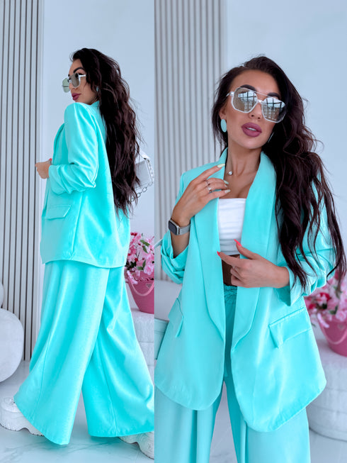 Mint, ONE SIZE jacket + white top