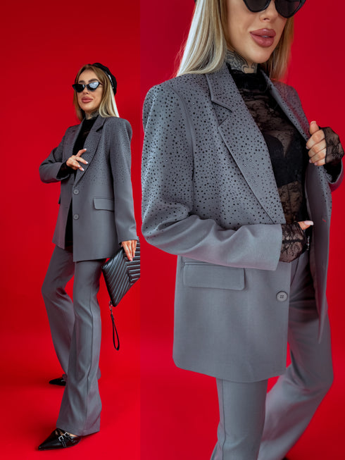 LUX set "GIRLS RULE 6448" - gray