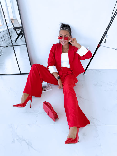 "MAJORY 74" komplekts - žakete + bikses - SARKANS