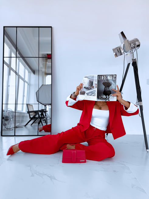 "WHITE LINE" Klasiskās bikses - SARKANAS