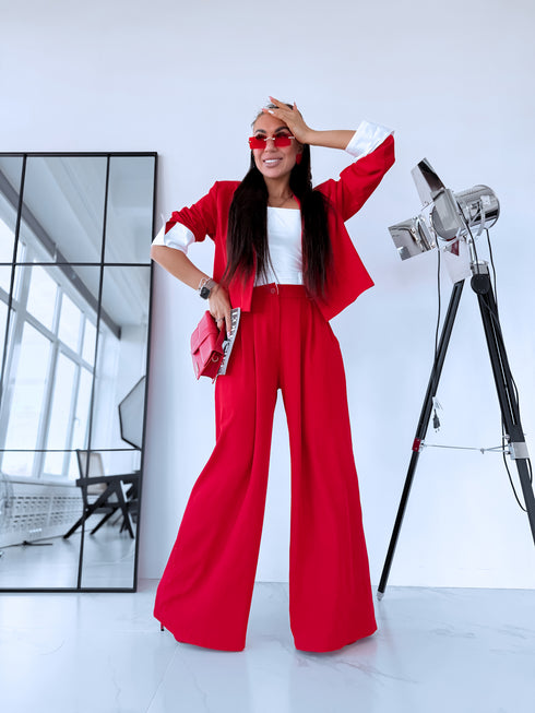 "MAJORY 74" komplekts - žakete + bikses - SARKANS