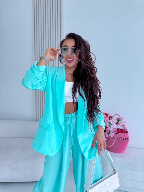 Mint, ONE SIZE jacket + white top