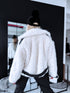 Jacket with leather imitation elements "ARKTIKA" - WHITE