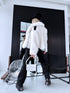 Jacket with leather imitation elements "ARKTIKA" - WHITE