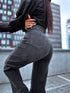 Elastic WIDE LEG trousers "ASH" DJ23 - dark gray PRE-ORDER
