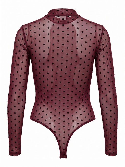 Tīkliņbodijs "DOTTED MOMENT" 21128 - BORDO
