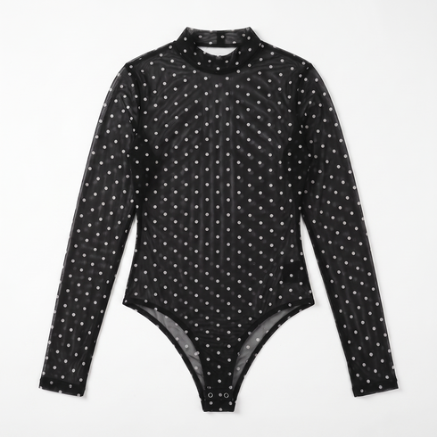 Tinklelis bodis "DOTTED MOMENT" 21128 - JUODAS
