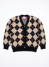 Knitted jacket "SHAPE CONTROL" - BEIGE WITH BLACK