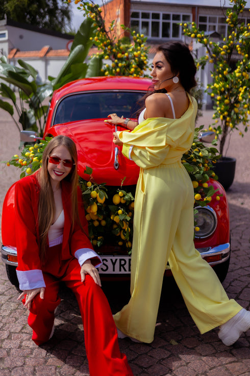 "MAJORY 74" komplekts - žakete + bikses - DZELTENS