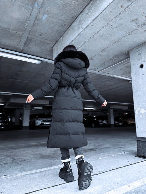 Long jacket "WINTER WEAR FC83" - BLACK