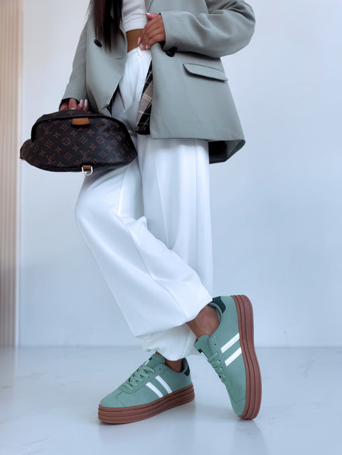 GREEN boots "TWO STRIPES 24001"