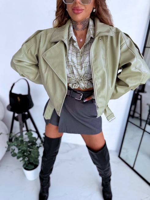 Šortai-sijonas "SOPHIA CLASSIC" W50072 + diržas - TAMSIAI PILKI