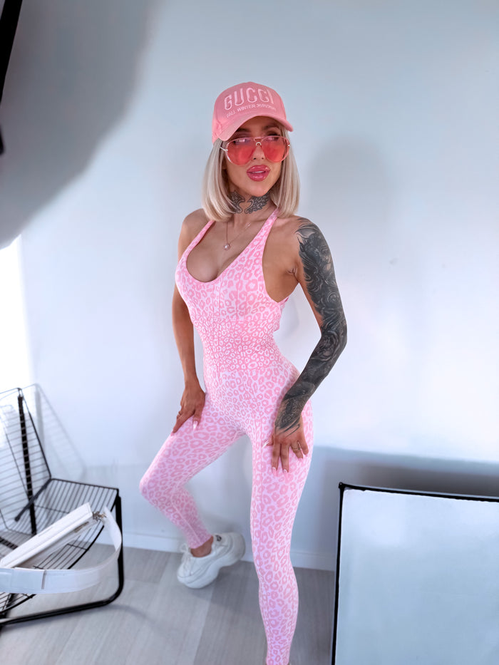 ELYNDI jumpsuit "LEOPARDY SL318" - SOFT PINK