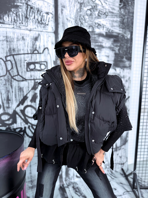 Пуховый жилет "AERON LUX" 25009 - ЧЕРНЫЙ