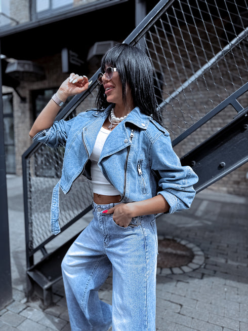 Джинсовая куртка "SALUTE 1939" - синяя