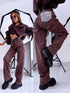 "TRUST NO ONE" A3825-A jeans - chocolate