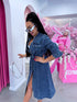 Džinsa kleita "DENIM SYSTEM" HM6695 - ZILA PRE-ORDER